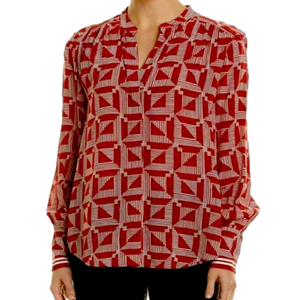 NEW Joie Women's Mintee D Blouse, Brick Red, Size M
